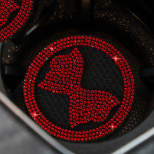 Load image into Gallery viewer, Car Multifunctional Anti-slip Coaster with Diamond Bow Crystal