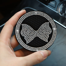 Load image into Gallery viewer, Car Multifunctional Anti-slip Coaster with Diamond Bow Crystal