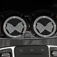Load image into Gallery viewer, Car Multifunctional Anti-slip Coaster with Diamond Bow Crystal