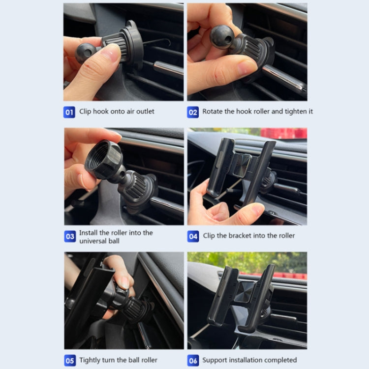 Car Air Outlet Rotatable Snap-on Base Mobile Phone Navigation Bracket