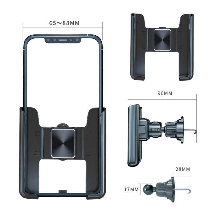 Car Air Outlet Rotatable Snap-on Base Mobile Phone Navigation Bracket