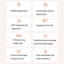 Load image into Gallery viewer, JS911 OWS Ear-mounted Dual-mic Call Noise Reduction LED Digital Display Bluetooth Earphones