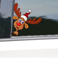 Load image into Gallery viewer, Santa Claus Elk Car Window Decorative Stickers Car Side Window Bumper Decal, A Model 13 x 9cm, A Model 20 x 14cm, B Model 13 x 11cm, B Model 20 x 17cm, C Model 13 x 10cm, C Model 20 x 16cm