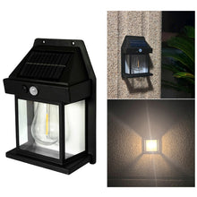 Load image into Gallery viewer, Solar Outdoor Tungsten Wall Light 3 Modes Body Sensing Waterproof Garden Villa Night Light, Regular Black, Regular White, Large Black, Large white