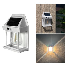 Load image into Gallery viewer, Solar Outdoor Tungsten Wall Light 3 Modes Body Sensing Waterproof Garden Villa Night Light, Regular Black, Regular White, Large Black, Large white