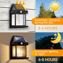 Load image into Gallery viewer, Solar Outdoor Tungsten Wall Light 3 Modes Body Sensing Waterproof Garden Villa Night Light, Regular Black, Regular White, Large Black, Large white