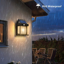 Load image into Gallery viewer, Solar Outdoor Tungsten Wall Light 3 Modes Body Sensing Waterproof Garden Villa Night Light, Regular Black, Regular White, Large Black, Large white