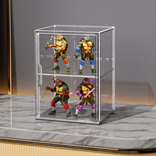 Load image into Gallery viewer, Stackable Transparent Storage Box Magnetic Suction Bookcase Handbag Display Rack, No Partitions, Single Partition, Double Partition, Three Partitions, Side Opening