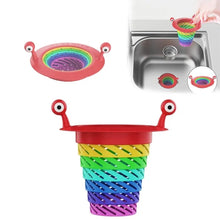 Load image into Gallery viewer, Retractable Rainbow Monster Universal Floor Drain Kitchen Sink Strainer