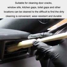 Load image into Gallery viewer, Car Interior Round Wooden Handle Air Vent Cleaning Brush, Wood Color
