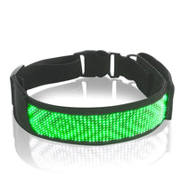 Load image into Gallery viewer, LED Display Pet Collar Rechargeable High Visibility DIY Single Color Collar