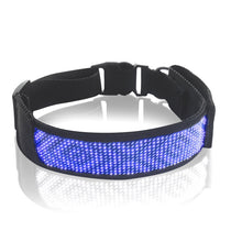 Load image into Gallery viewer, LED Display Pet Collar Rechargeable High Visibility DIY Single Color Collar