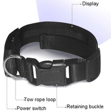 Load image into Gallery viewer, LED Display Pet Collar Rechargeable High Visibility DIY Single Color Collar