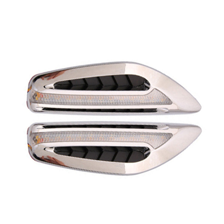 2pcs Car Fender Blade Dynamic Side Marker Lights 12V LED High Bright Daytime Running Lights, Red, White, Blue