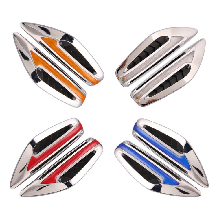 2pcs Car Fender Blade Dynamic Side Marker Lights 12V LED High Bright Daytime Running Lights, Red, White, Blue