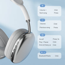 Load image into Gallery viewer, P9 Pro Max HiFi Sound Effect Noise Reduction Wireless Bluetooth Headset, P9 Pro Max (White), P9 Pro Max (Black), P9 Pro Max (Blue)