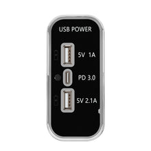 Load image into Gallery viewer, 12/24V USB+Type-C Car, RV, Boat Mobile Phone Charger Modification, Silver 2.1A+1A+PD3.0
