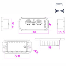 Load image into Gallery viewer, 12/24V USB+Type-C Car, RV, Boat Mobile Phone Charger Modification, Silver 2.1A+1A+PD3.0