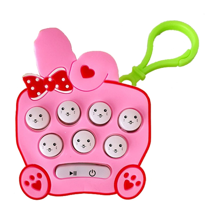 Cartoon Pattern Mini Palm Gaming Machine Play Mouse Electronic Lighting Decompressing Toy Keychain