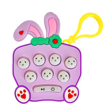 Load image into Gallery viewer, Cartoon Pattern Mini Palm Gaming Machine Play Mouse Electronic Lighting Decompressing Toy Keychain