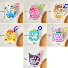 Load image into Gallery viewer, Cartoon Pattern Mini Palm Gaming Machine Play Mouse Electronic Lighting Decompressing Toy Keychain, Carrot Rabbit