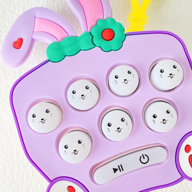 Cartoon Pattern Mini Palm Gaming Machine Play Mouse Electronic Lighting Decompressing Toy Keychain