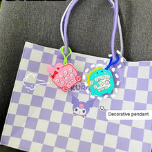 Load image into Gallery viewer, Cartoon Pattern Mini Palm Gaming Machine Play Mouse Electronic Lighting Decompressing Toy Keychain, Carrot Rabbit