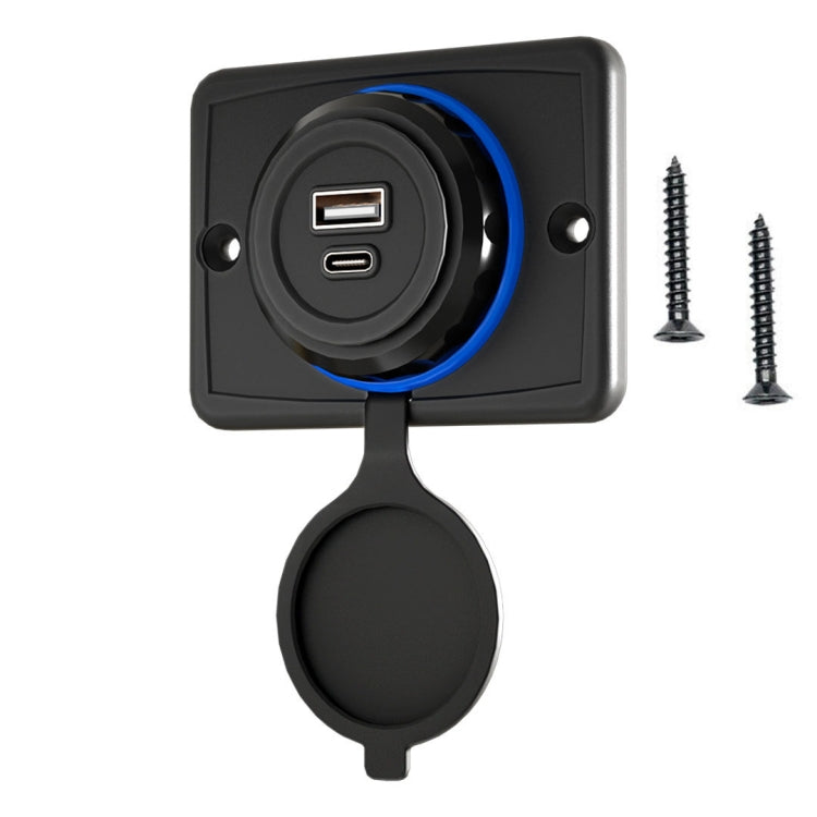 Car Ship Modified Waterproof USB Socket Charger, UCC-350 QC+PD Fast Charge 30W, UCC-350 AC3.1A Total 3.1A 15.5W
