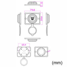 Load image into Gallery viewer, Car Ship Modified Waterproof USB Socket Charger, UCC-350 QC+PD Fast Charge 30W, UCC-350 AC3.1A Total 3.1A 15.5W