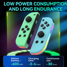 Load image into Gallery viewer, JOY-02 Gaming Left And Right Handle With RGB Lights Body Feel Bluetooth Gamepad For Switch / Switch OLED / Switch Pro / Switch Lite / Switch Joycon, Black, Grey