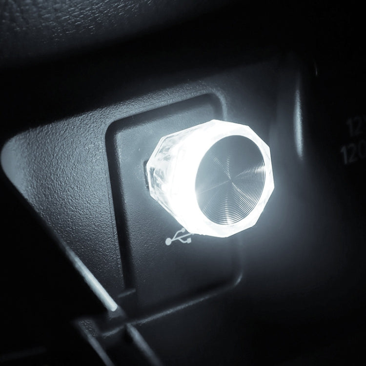 Car Diamond Model USB Ambient Light Charge-Free Plug And Play LED Decorative Lights