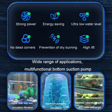 Load image into Gallery viewer, Anti-Dry Burning Bottom Suction Pump Fish Tank Suction Feces Wigwam Bonsai Submersible Pumps, JN-311 12W