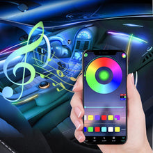 Load image into Gallery viewer, Car Interior Fiber Optic Cold Light RGB Ambient Lamp Center Phantom Footwell Atmosphere Lights, One To One 110cm, One To Two 110cm+35cm