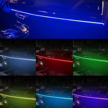 Load image into Gallery viewer, Car Interior Fiber Optic Cold Light RGB Ambient Lamp Center Phantom Footwell Atmosphere Lights, One To One 110cm, One To Two 110cm+35cm