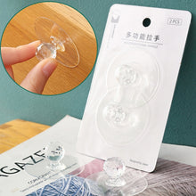 Load image into Gallery viewer, 2pcs /Pack Invisible Cabinet Drawer Suction Cup Sticky Handle Acrylic Self-Adhesive Closet Glass Handle