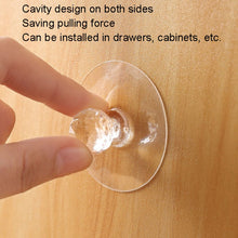 Load image into Gallery viewer, 2pcs /Pack Invisible Cabinet Drawer Suction Cup Sticky Handle Acrylic Self-Adhesive Closet Glass Handle