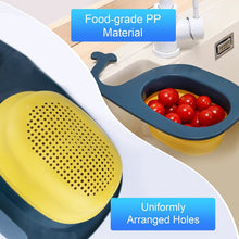 Load image into Gallery viewer, Multifunctional Whale-shaped Foldable Kitchen Fruit and Vegetable Draining Basket