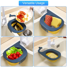 Load image into Gallery viewer, Multifunctional Whale-shaped Foldable Kitchen Fruit and Vegetable Draining Basket