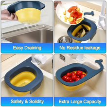 Load image into Gallery viewer, Multifunctional Whale-shaped Foldable Kitchen Fruit and Vegetable Draining Basket