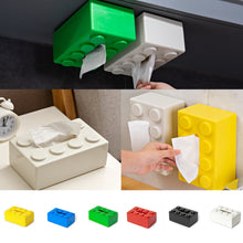 Load image into Gallery viewer, Multifunctional Cartoon Building Block Tissue Storage Box Living Room Coffee Table Decorations, Yellow, Blue, Green, Red, Black, White