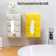 Load image into Gallery viewer, Multifunctional Cartoon Building Block Tissue Storage Box Living Room Coffee Table Decorations, Yellow, Blue, Green, Red, Black, White