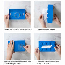 Load image into Gallery viewer, Multifunctional Cartoon Building Block Tissue Storage Box Living Room Coffee Table Decorations, Yellow, Blue, Green, Red, Black, White