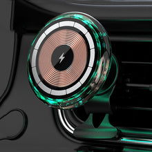 Load image into Gallery viewer, For iPhone Magsafe Magnetic Car Wireless Charger Phone Holder Light Emitting Wireless Charger, Ice Blue Breathe Light, Pickup RGB Light