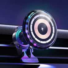 Load image into Gallery viewer, For iPhone Magsafe Magnetic Car Wireless Charger Phone Holder Light Emitting Wireless Charger, Ice Blue Breathe Light, Pickup RGB Light