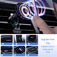 Load image into Gallery viewer, For iPhone Magsafe Magnetic Car Wireless Charger Phone Holder Light Emitting Wireless Charger, Ice Blue Breathe Light, Pickup RGB Light