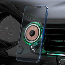 Load image into Gallery viewer, For iPhone Magsafe Magnetic Car Wireless Charger Phone Holder Light Emitting Wireless Charger, Ice Blue Breathe Light, Pickup RGB Light