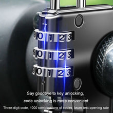 Load image into Gallery viewer, Motorcycle Helmet Anti-Theft Lock Fixed Helmet Combination Padlock, Black, Silver