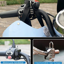 Load image into Gallery viewer, Motorcycle Helmet Anti-Theft Lock Fixed Helmet Combination Padlock, Black, Silver