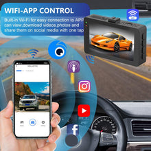 Load image into Gallery viewer, 3-Inch Dual-Lens Front 4K + Rear 2K HD WiFi Connected Driving Recorder, A5