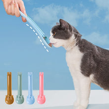 Load image into Gallery viewer, Cat Feeder Cat Strip Squeeze Feeding Spoon Pet Meat Snacks Multifunctional Spoon, Gold, Blue, Pink